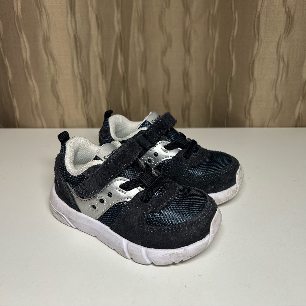 Saucony Jazz Lite 2.0 Baby 5.5 W Blue White Sneakers Velcro SL265117